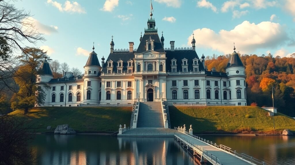 Moritzburg kastélya, a Három mogyoró Hamupipőkének forgatási helyszíne.