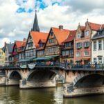 Krämerbrücke, a picturesque bridge in Erfurt with colorful medieval houses.