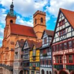 Limburg an der Lahn tarka dómja és középkori favázas házak