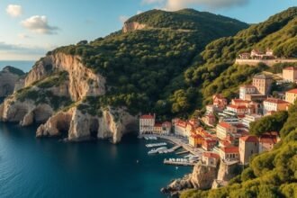 Gyönyörű tengerparti falucska a Costa Braván, Cadaqués közelében.