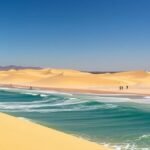 Corralejo homokdűnéi és tengerpartja Fuerteventurán