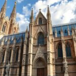 A Burgos katedrális gótikus építészeti részletei és támpillérei