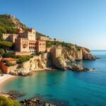 Kubai stílusú kastély a hegyoldalon, Begur környékén