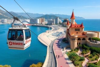 Libegő a Colomares kastély felett Benalmádenában