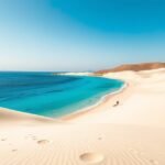 Agios Prokopios homokdűnék és türkiz tenger Naxoson