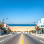 Nei Pori széles utcáin át vezető út a homokos tengerparthoz