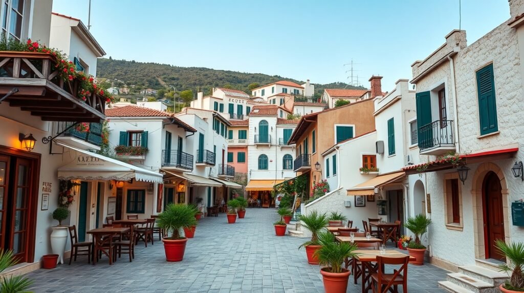 Pefkohori sétányai és tengerparti tavernák hangulata