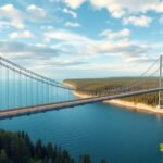 A lenyűgöző Charles Kuonen függőhíd panorámája Svájcban