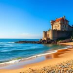 A gyönyörű kastély Hendaye homokos partján a spanyol határ közelében.