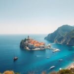 Eze-sur-Mer festői tengerparti látvány Franciaországban