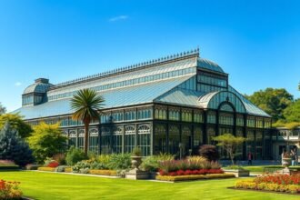 Koppenhága Botanikus Kert üvegháza trópusi növényekkel