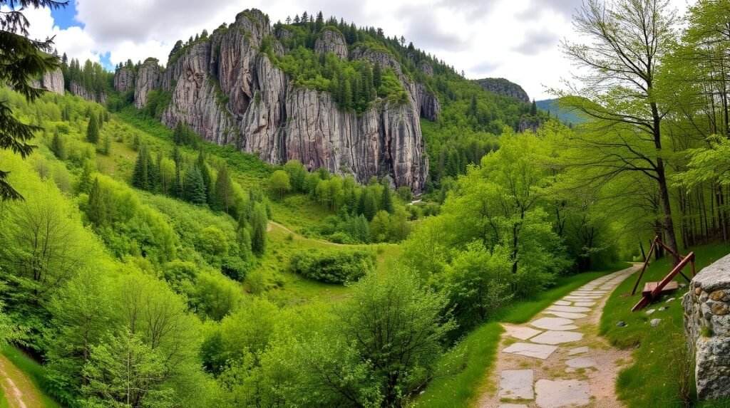 Séta az Ekkodalen hasadékában, Aakirkeby zöld természetben