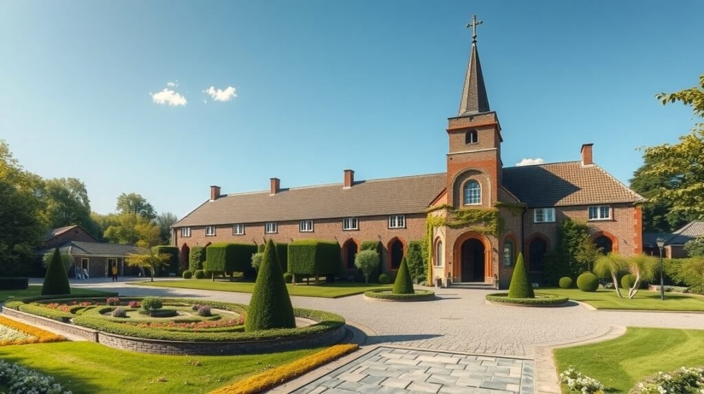 A Szentlélek-kolostor udvara Aalborgban, Dánia