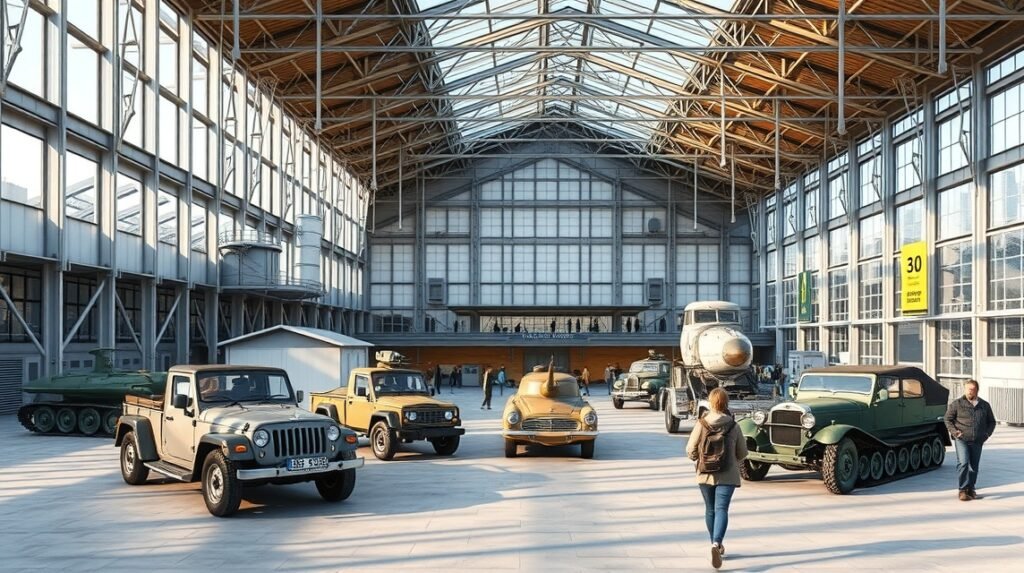 Fegyverek és járművek a Védelmi és Helyőrségi Múzeumban Aalborgban