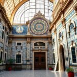 Az Museu do Azulejo belső terének gyönyörű csempéi Lisszabonban.