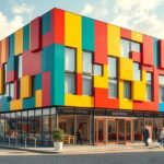 LEGO House Billund színes épülete a LEGO élmények központjában