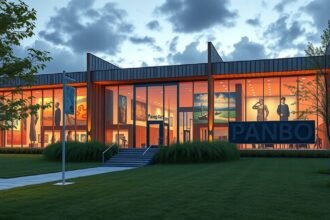 Panbo Művészeti Múzeum Blåkrogban, Dánia, modern építészet és művészet