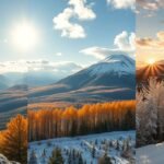 Blåkrog időjárása különböző évszakokban, lenyűgöző tájak.