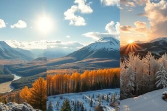 Blåkrog időjárása különböző évszakokban, lenyűgöző tájak.
