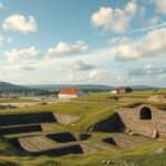 Boeslunde bronzkori aranyleletek lelőhelyének képe Dánia táján.