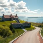 A Korsør erőd környezete Boeslunde közelében, gyönyörű tengerparti kilátással.