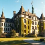 Borreby kastély a gyönyörű dán tájon, lenyűgöző reneszánsz architektúrával.