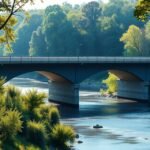 Vasebro híd Boeslunde gyönyörű természetes környezetben