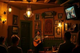 Fado előadás Lisszabonban hangulatos fado-házban.