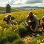 Rekonstrukció a Boeslunde-i arany faluban, ahol bronzkori kincsek kerülnek elő.