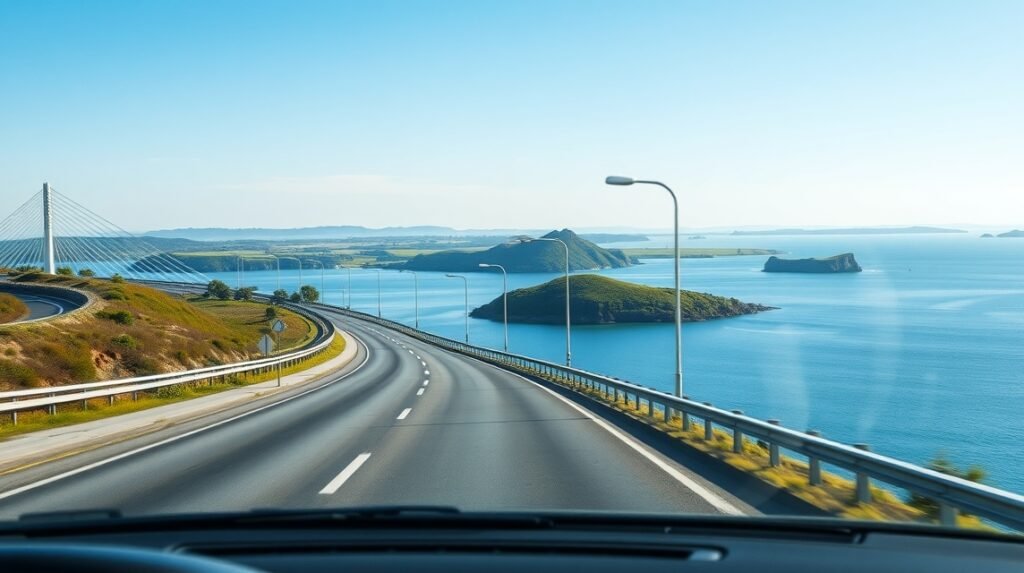 Festői autós út Boeslunde szigetei között