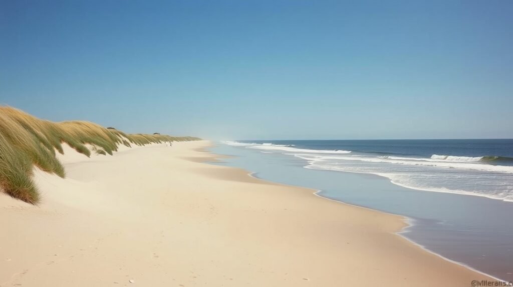 Tranum Strand homokos tengerpartja Dánia északnyugati részén