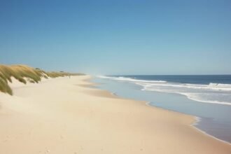 Tranum Strand homokos tengerpartja Dánia északnyugati részén