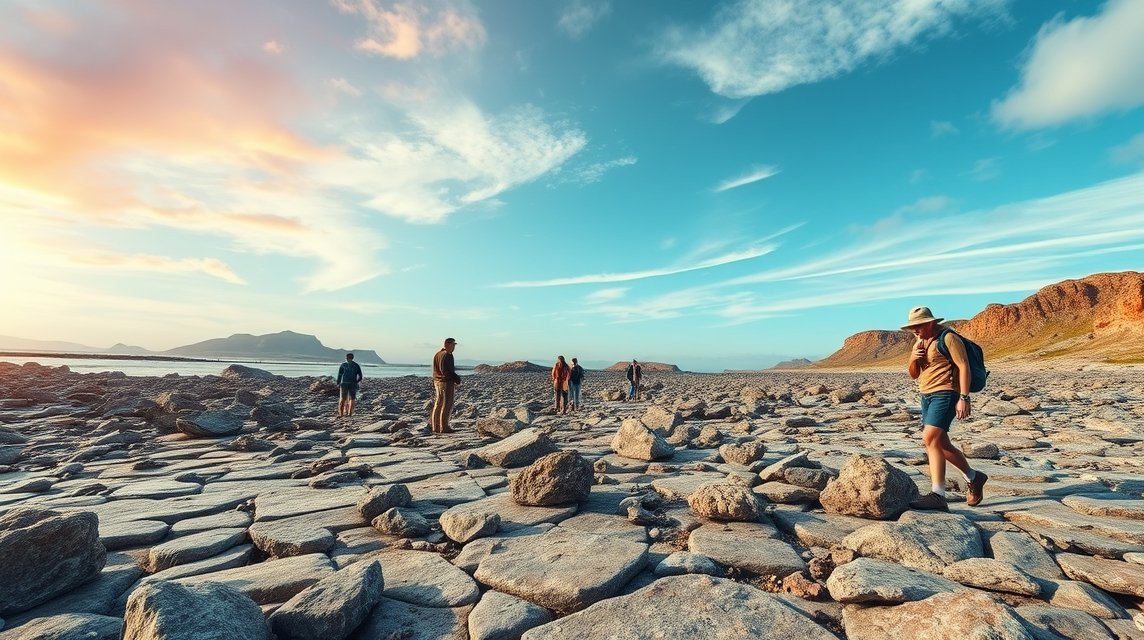 Fosszíliavadászat Dánia tengerpartján, Skive közelében