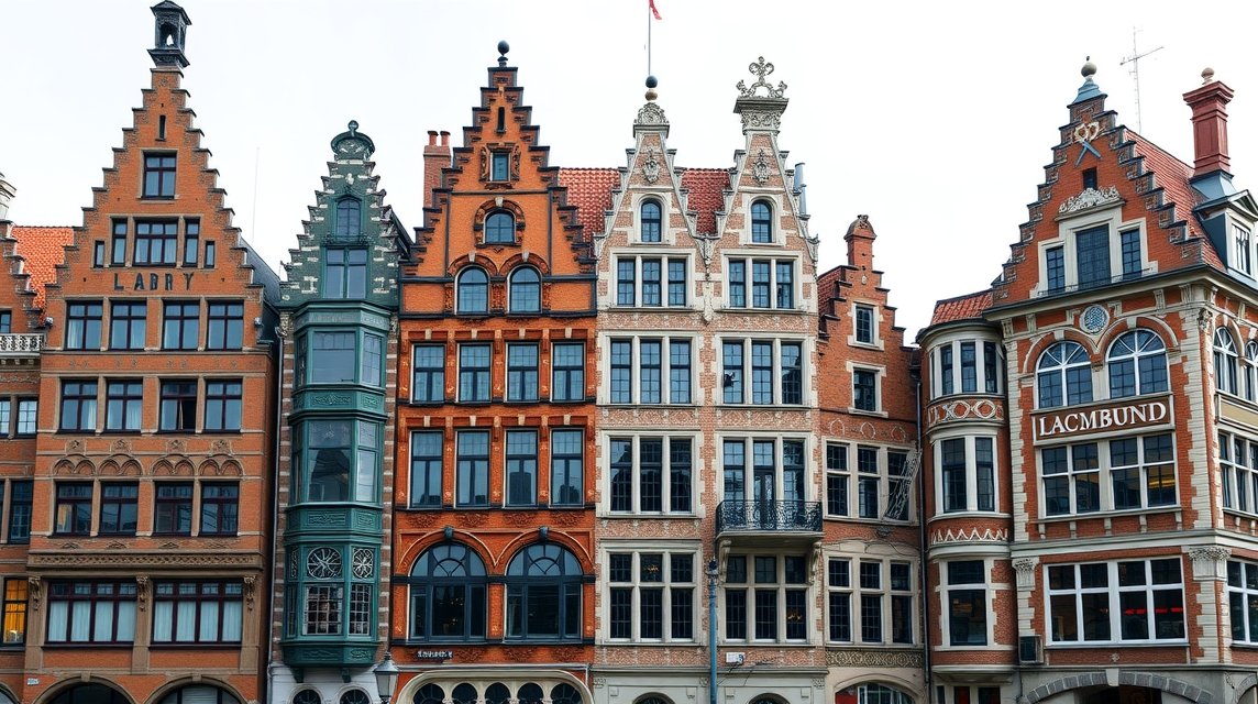 Holland reneszánsz stílusú házak Hillerőd városában