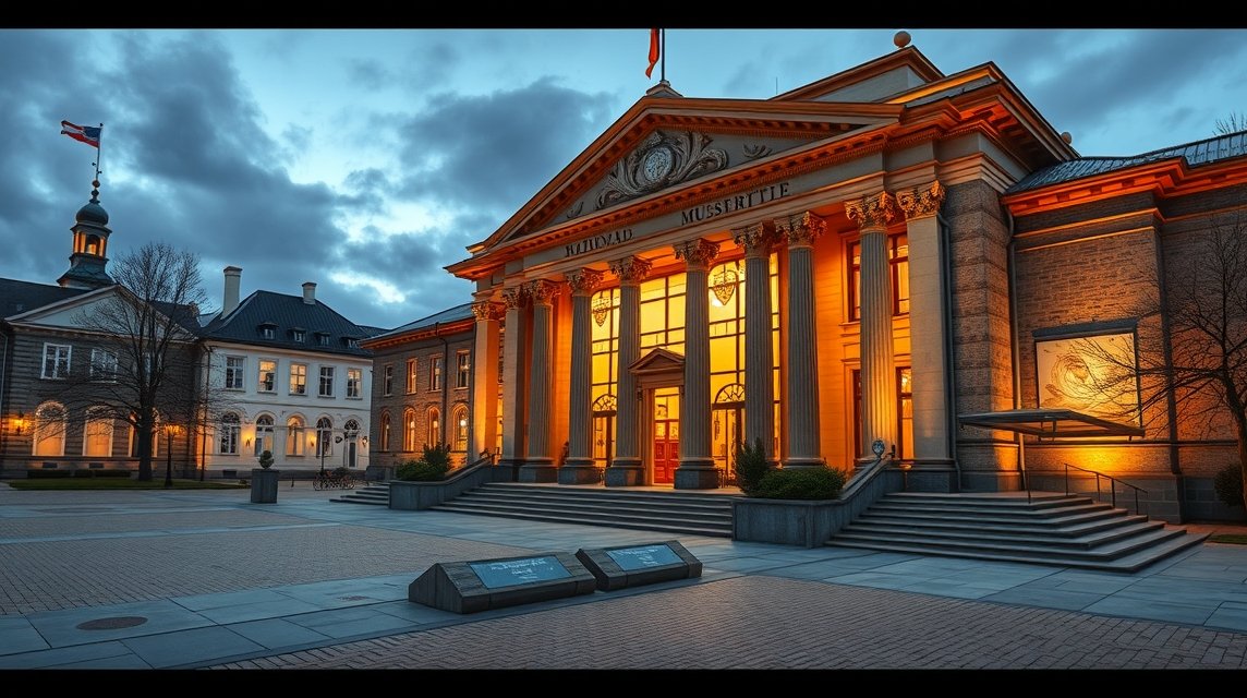 A Nemzeti Történeti Múzeum elegáns épülete Hillerődben.