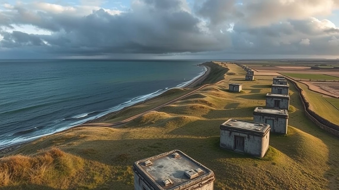 Atlanti Fal bunkerek Hirtshals partján, Dánia