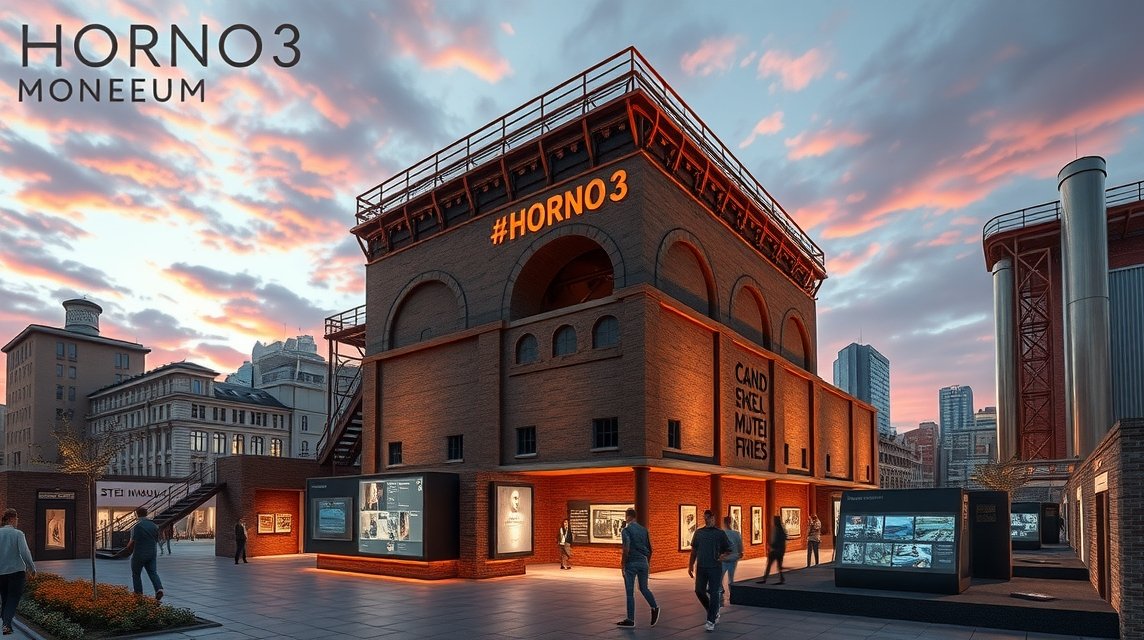 Horno 3 acélmúzeum Monterreyben, régi kohó interaktív kiállításokkal.