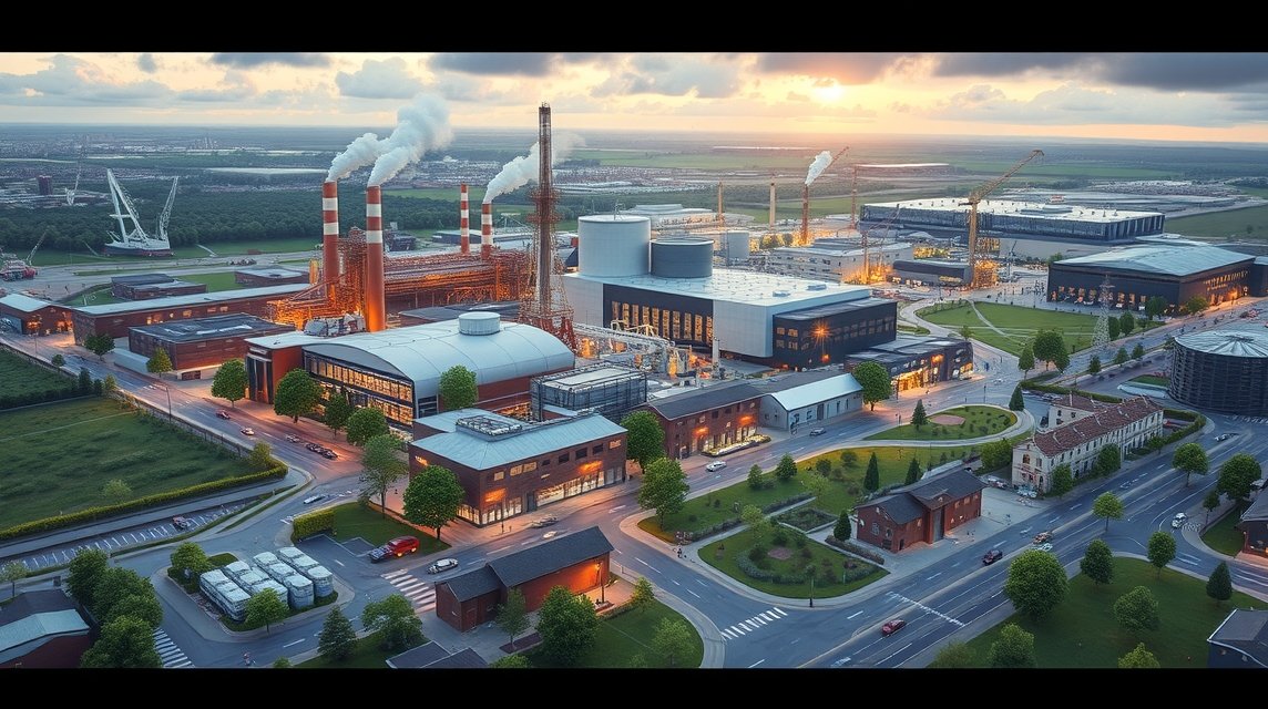 Kalundborg ipari szimbiózis bemutatóterülete Dánia