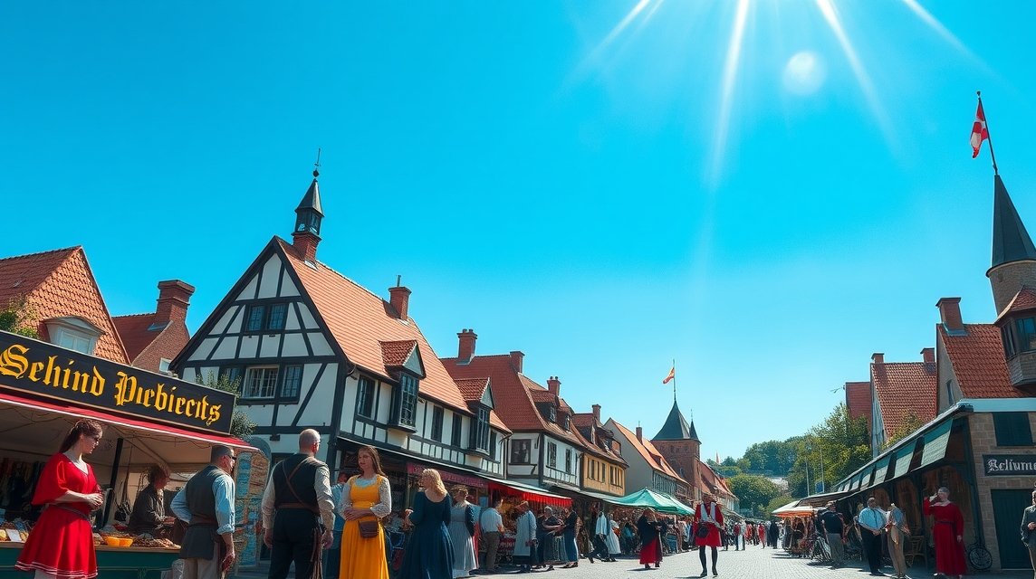 Kalundborg középkori fesztivál, látványos vásár és középkori jelmezek