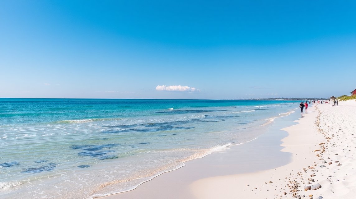 Homokos Kobæk strand Boeslundénál, nyugodt fürdőzéshez ideális