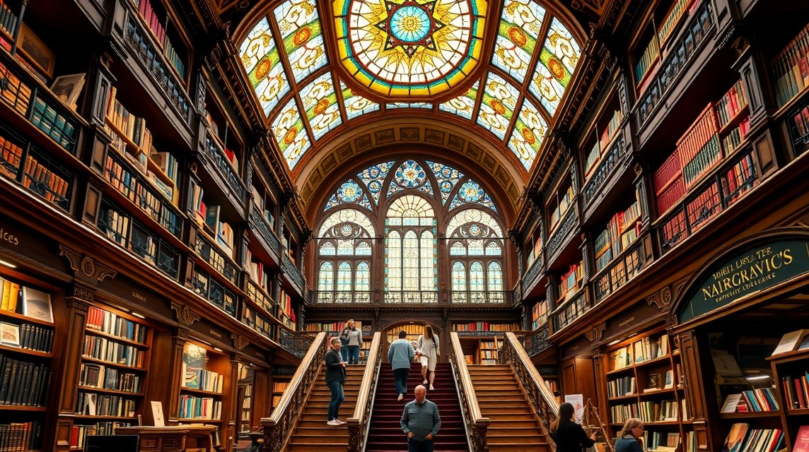 A Livraria Lello építészeti csodája Porto városában.