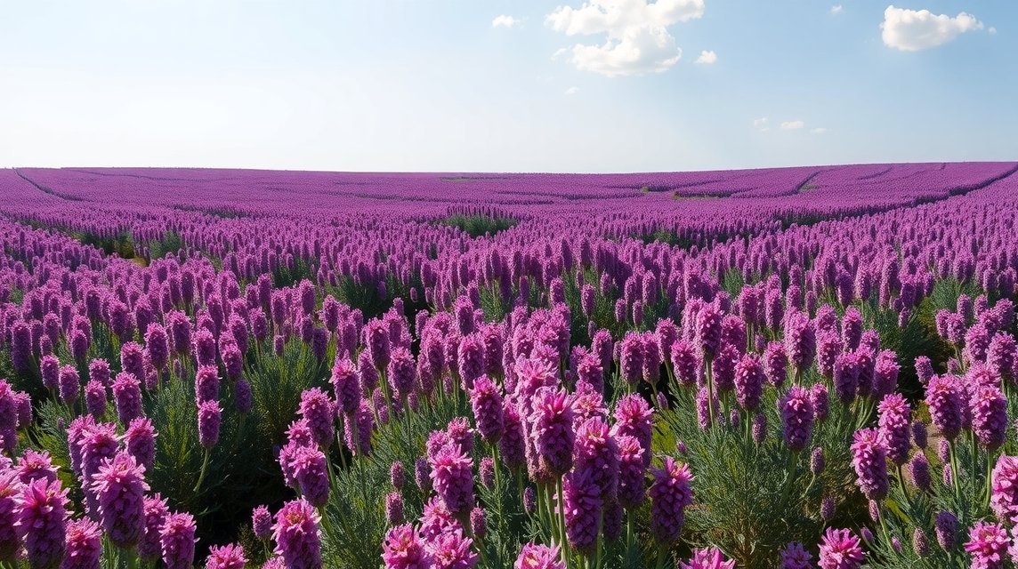 Lüneburger Heide lila virágtengere, csarab virágzás.