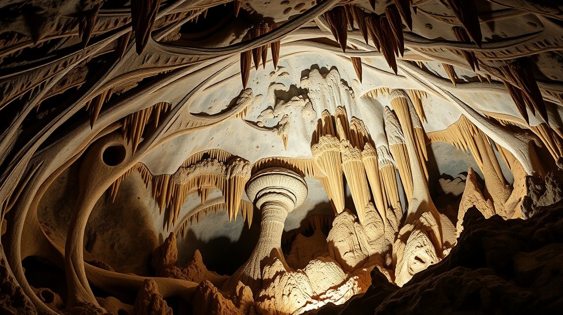 A Medve-barlang csodálatos cseppkőformációi és természeti szépségei.