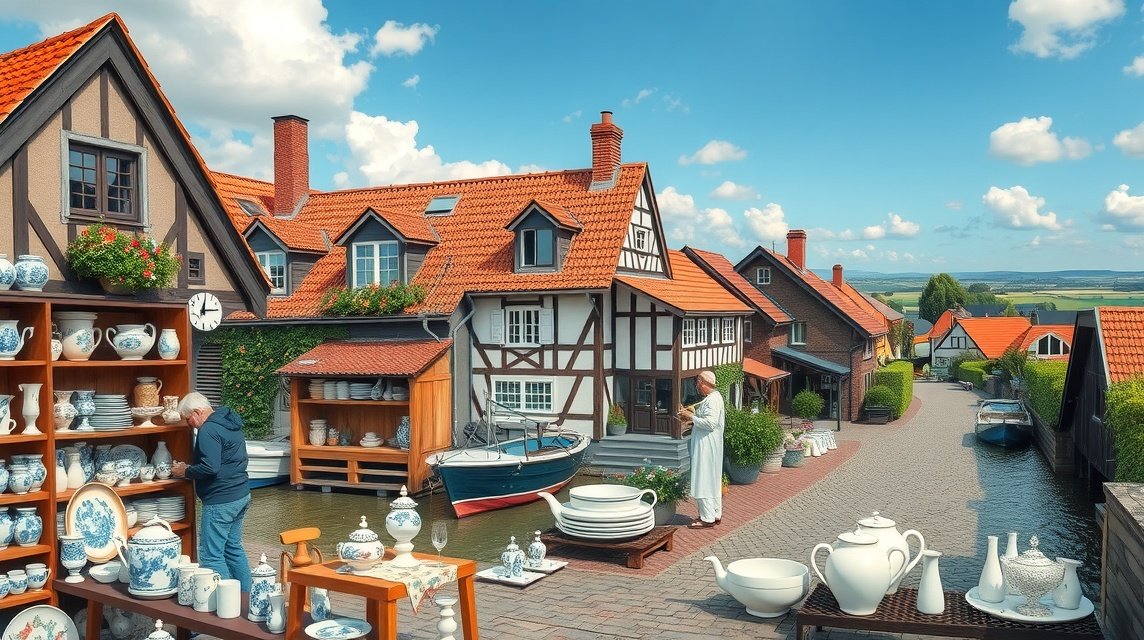 Middelfart kerámia és porcelán műhely egy festői városban