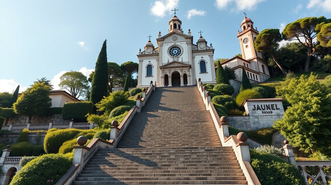 Nossa Senhora dos Remédios kegyhely lépcsősora Lamegoban