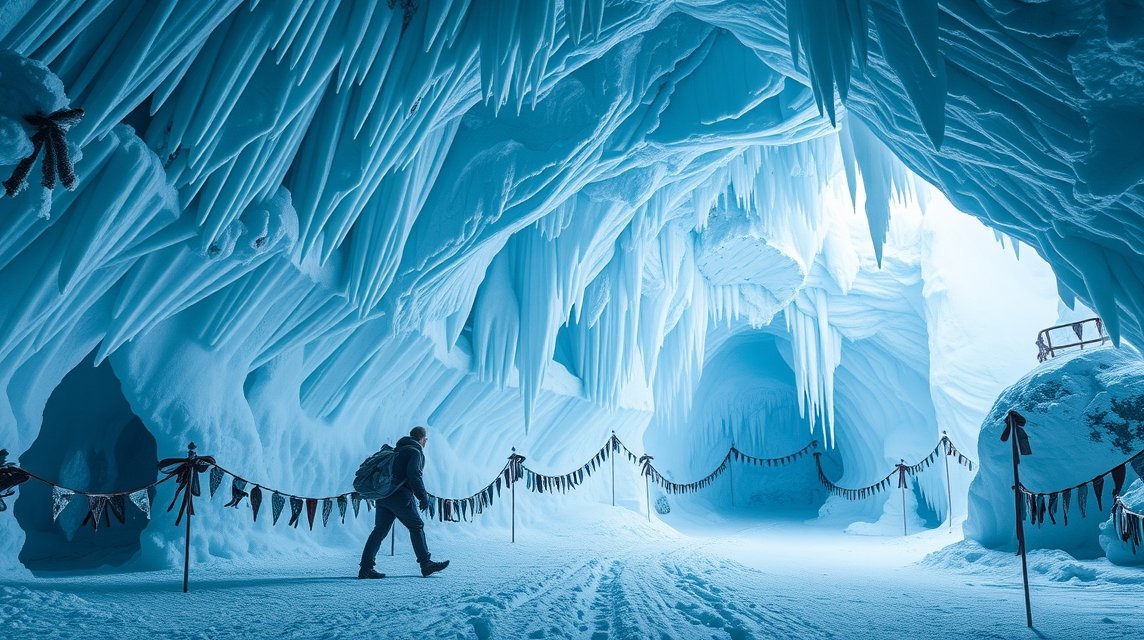Jégbarlang látogatás az Aranyosfői (Scărișoara) jégbarlangban.