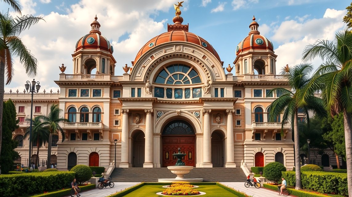 A Palacio de Bellas Artes épülete Mexikóvárosban.
