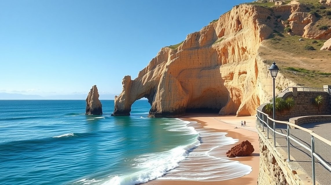 Tengerparti látvány a katedrálisok közelében Ribadeo-ban