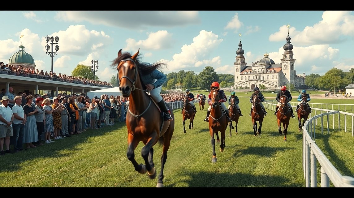 Lóverseny izgalma a Skive Trav versenypályáján, Dánia