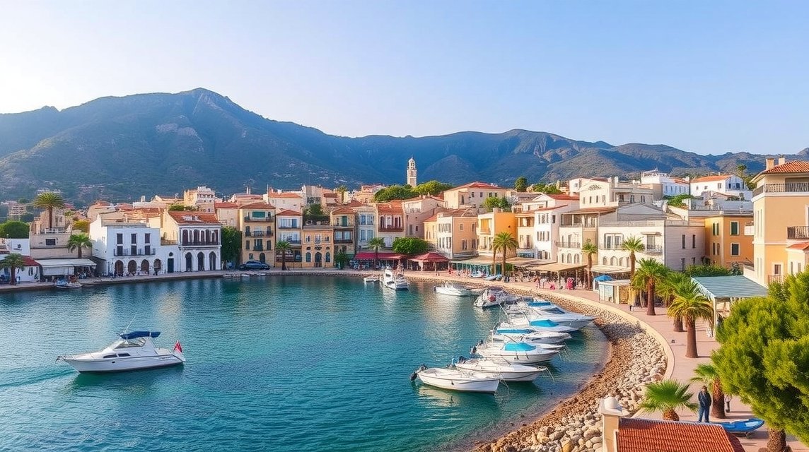 Stalida, Kréta: nyugodt tengerparti város gyönyörű háttérrel